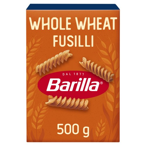 Barilla Whole Wheat Pasta Fusilli Wholegrain Pasta 500g (Pack of 3)
