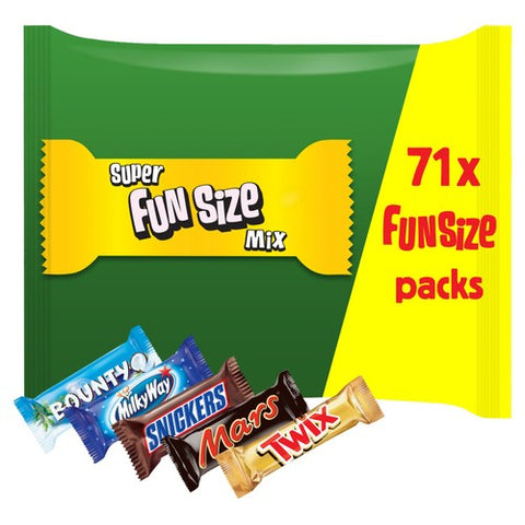 Mars, Twix, Bounty, Snickers, Milky Way Funsize Party Bag 1.425kg (Pack 2)