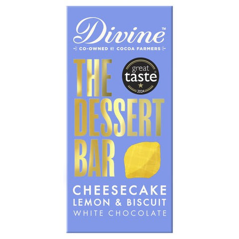 Divine Chocolate White Chocolate Cheesecake Lemon Biscuit 180g (Pack 3)
