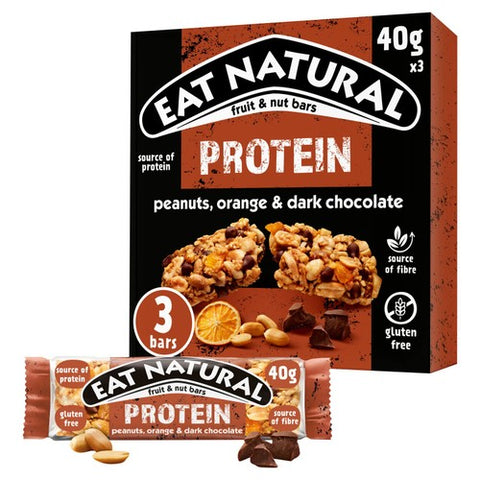 Eat Natural Protein Packed Chocolate & Orange Bars 3 x 40g (Pack of 3)