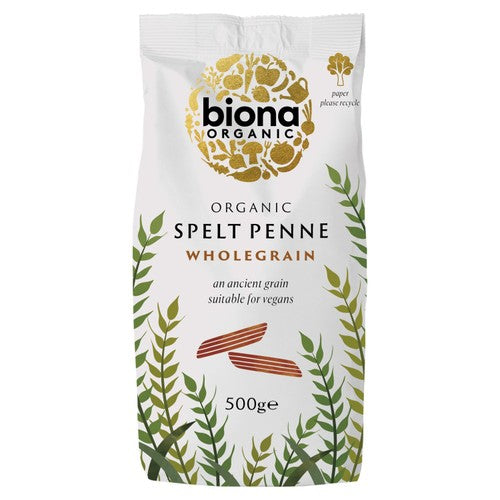 Biona Organic Wholegrain Spelt Penne Pasta 500g (Pack of 3)