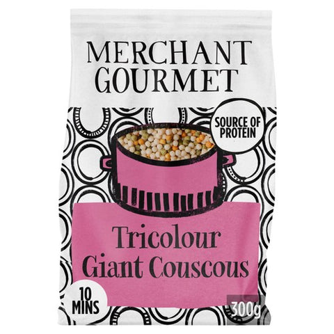 Merchant Gourmet Dried Giant Tricolour Couscous 300g (Pack of 3)