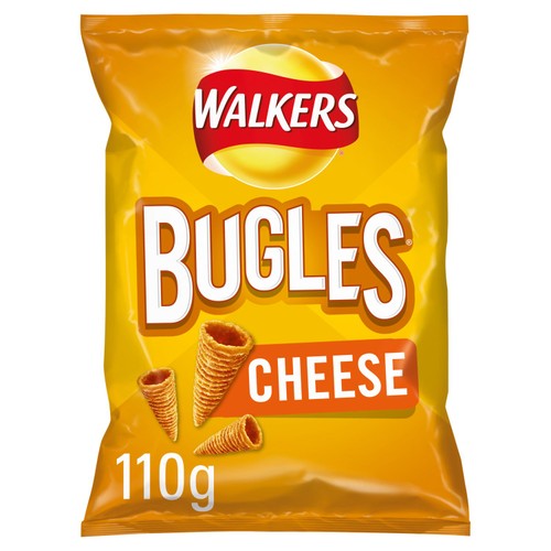 Walkers Bugles Cheese Sharing Bag Snacks 110g (Pack of 3)