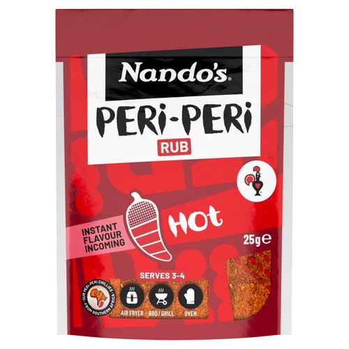 Nando's Hot Seasoning Rub 25g (Pack of 2)