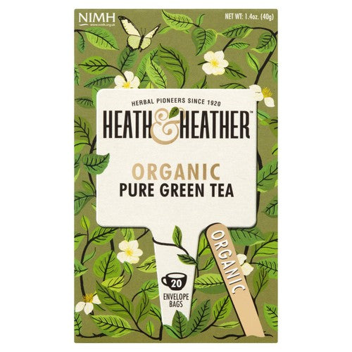 Heath & Heather Organic Pure Green Tea 20's (Pack of 3)