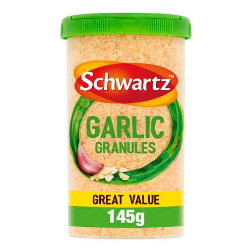 Schwartz Garlic Granules Drum 145g (Pack of 2)