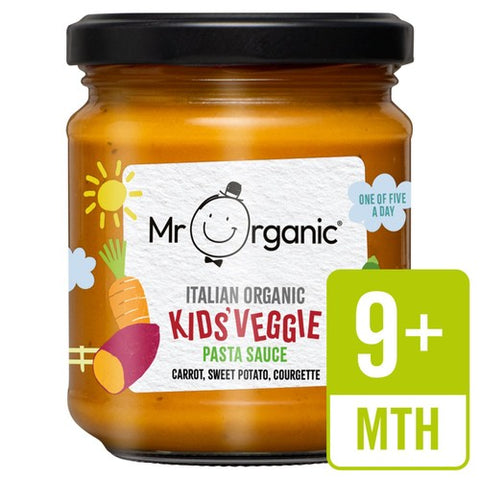 Mr Organic Kids Pasta Sauce Carrot, Sweet Potato Courgette 9 200g (Pack 2)