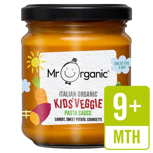 Mr Organic Kids Pasta Sauce Carrot, Sweet Potato Courgette 9 200g (Pack 2)