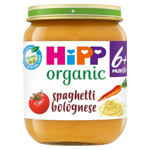 HiPP Organic Spaghetti Bolognese Baby Food Jar 6+ Months 125g (Pack of 3)
