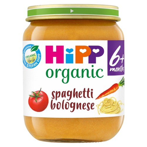 HiPP Organic Spaghetti Bolognese Baby Food Jar 6+ Months 125g (Pack of 3)