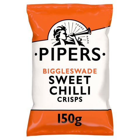 Pipers Biggleswade Sweet Chilli Sharing Bag Crisps 150g (Pack of 3)