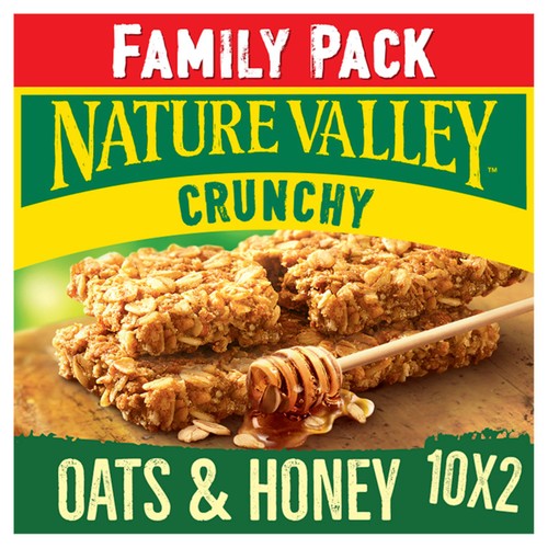 Nature Valley Crunchy Oats & Honey Cereal Bars Family Pack 10 x 42g (Pack of 3)