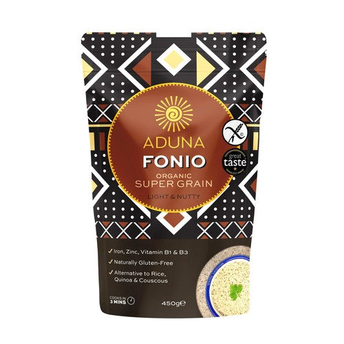 Aduna Fonio Gluten-Free Organic Super Grain 250g (Pack of 3)