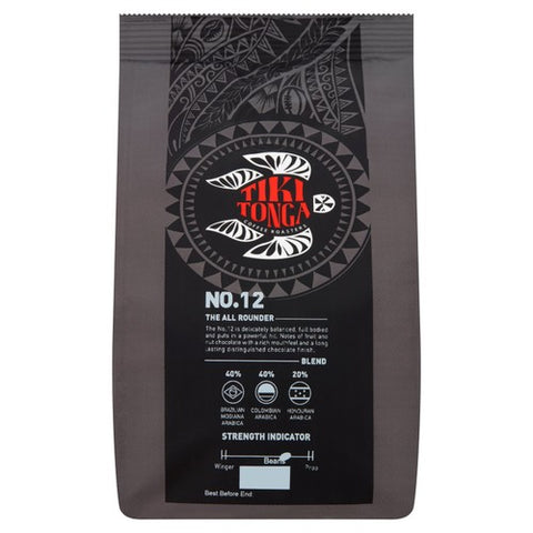Tiki Tonga Blend No.12 Whole Coffee Beans 227g (Pack of 2)