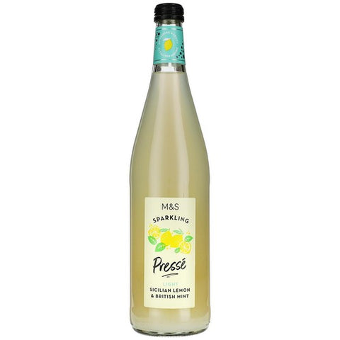 M&S Sparkling Sicilian Lemon & British Mint Presse 750ml (Pack of 2)