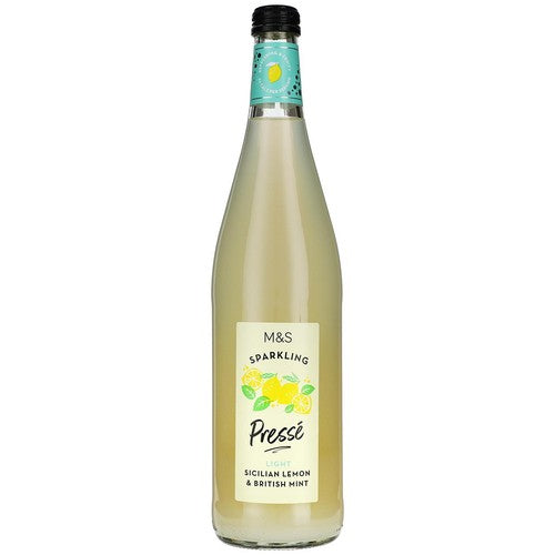 M&S Sparkling Sicilian Lemon & British Mint Presse 750ml (Pack of 2)