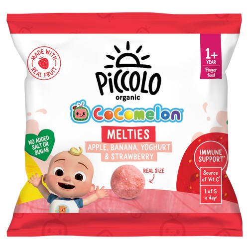 Piccolo Organic Melties Apple, Banana Yoghurt & Strawberry 1+yrs 6g (Pack of 3)