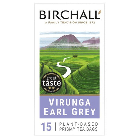 Birchall Virunga Earl Grey - 15 Prism Tea Bags 15's (Pack of 3)