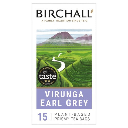 Birchall Virunga Earl Grey - 15 Prism Tea Bags 15's (Pack of 3)