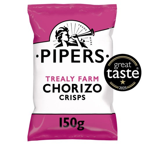 Pipers Trealy Farm Chorizo Sharing Bag Crisps 150g (Pack of 3)