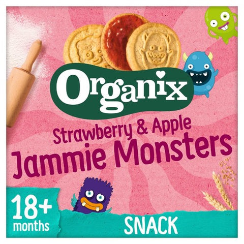 Organix Jammie Monsters Biscuits Multipack 18 months+, 8 x 8g (Pack 3)