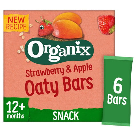 Organix Strawberry Apple Soft Oaty Bars 12 months+, 6 x 23g (Pack 3)