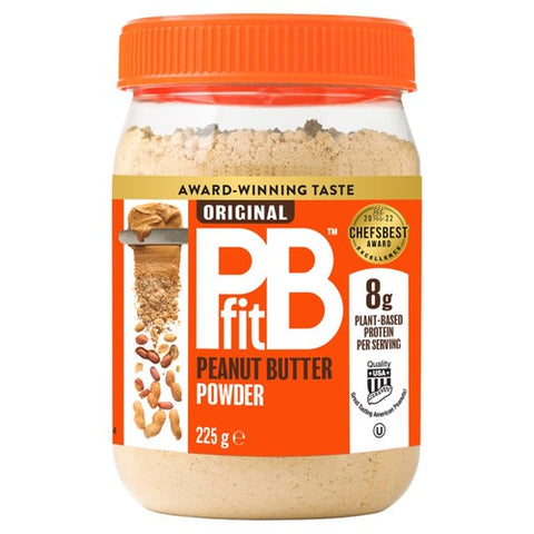 PBfit Peanut Butter Powder - 87% Less Fat and High Protein 225g (Pack of 2)