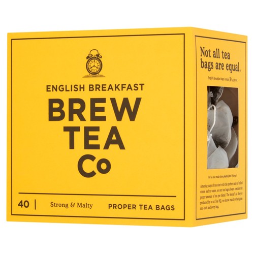 Brew Tea Co English Breakfast Tea Bags 40's (Pack of 2)