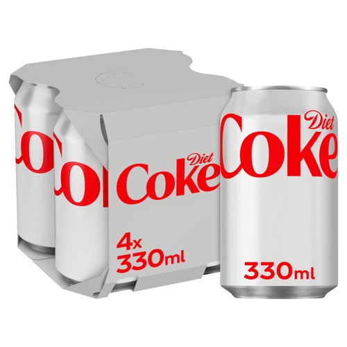 Diet Coke 4 x 330ml (Pack of 2)