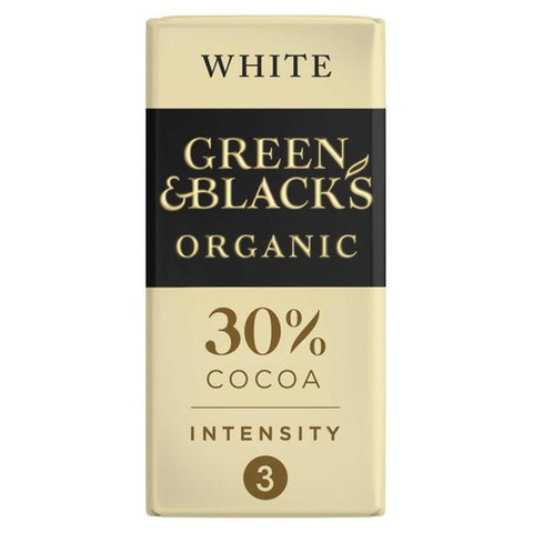 Green & Black's Organic White Chocolate Bar 90g (Pack of 3)