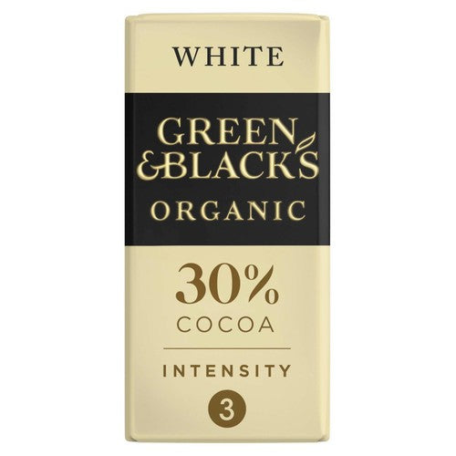 Green & Black's Organic White Chocolate Bar 90g (Pack of 3)
