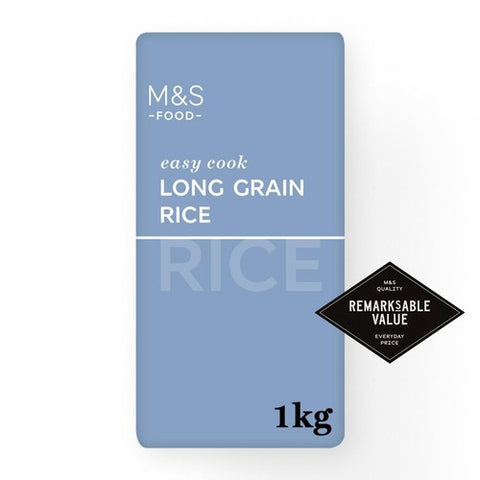 M&S Easy Cook Long Grain Rice 1kg (Pack of 3)