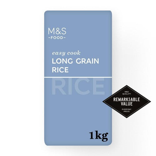 M&S Easy Cook Long Grain Rice 1kg (Pack of 3)
