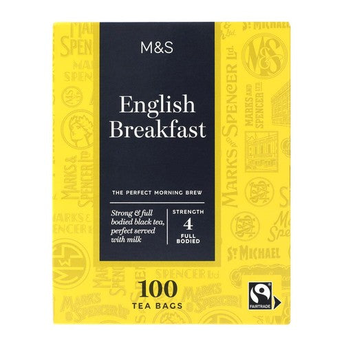 M&S Fairtrade English Breakfast Tea Bags 100's (Pack of 2)