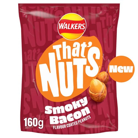 Thats Nuts Walkers Smoky Bacon 160g (Pack of 3)
