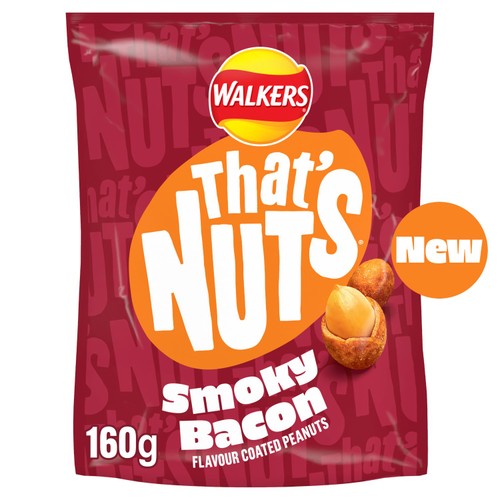 Thats Nuts Walkers Smoky Bacon 160g (Pack of 3)