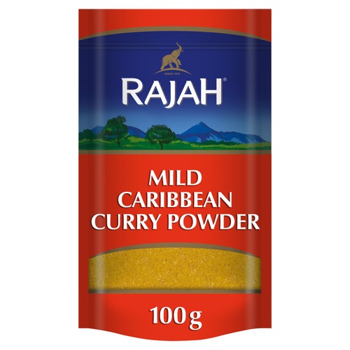 Rajah Spices Mild Caribbean Curry Powder 100g (Pack of 2)