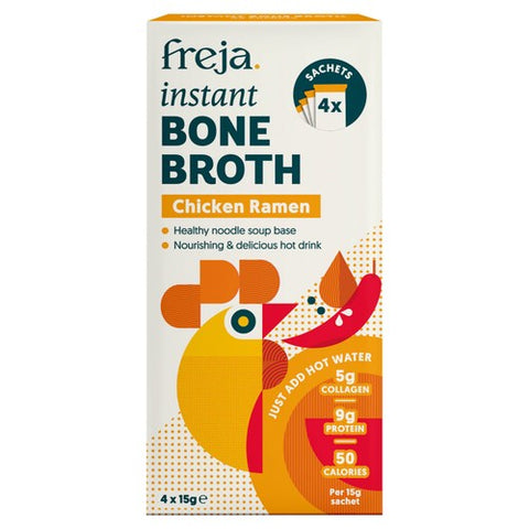Freja Chicken Ramen Instant Bone Broth 4 x 15g (Pack of 2)