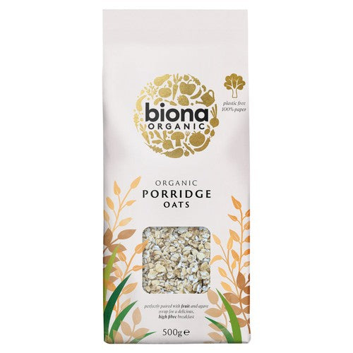 Biona Porridge Oats Organic 500g (Pack of 3)