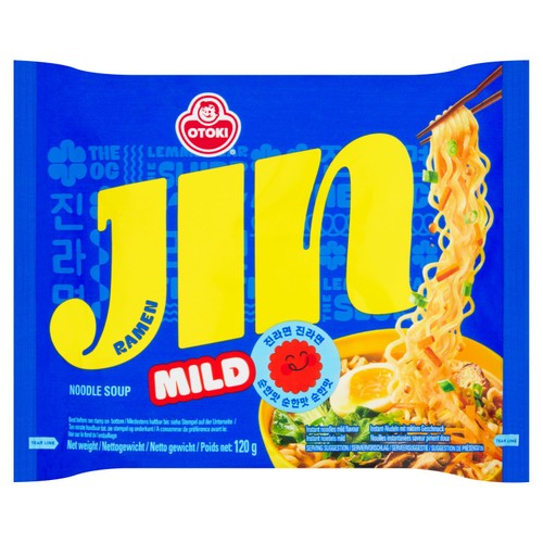 Ottogi Korean Jin Ramen Mild Instant Noodles 120g (Pack of 3)
