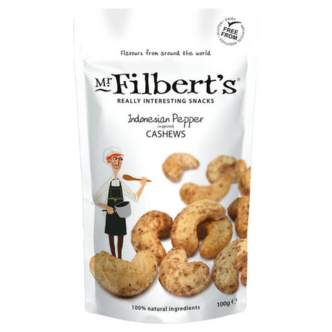 Mr Filbert's Indonesian Pepper Inspired Cashews 100g (Pack of 3)