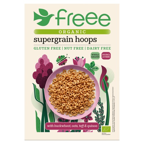 Freee Organic Gluten Free Supergrain Hoops 300g (Pack of 3)