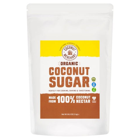 Coconut Merchant Organic Coconut Sugar 1kg (Pack of 2)