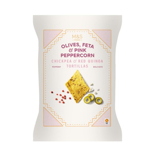 M&S Olives, Feta and Pink Peppercorn Tortillas 150g (Pack of 3)