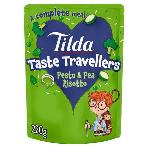 Tilda Kids Taste Travellers Pesto & Pea Risotto Rice 220g (Pack of 3)