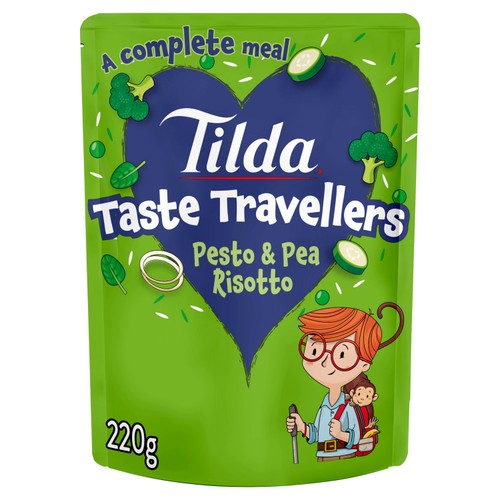 Tilda Kids Taste Travellers Pesto & Pea Risotto Rice 220g (Pack of 3)