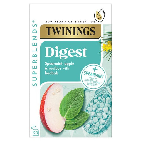 Twinings Superblends Digest with Spearmint, Apple & Rooibos 20's (Pack of 3)