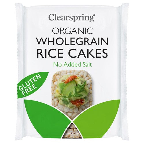 Clearspring Organic Rice Cakes with No Added Salt 130g (Pack of 3)