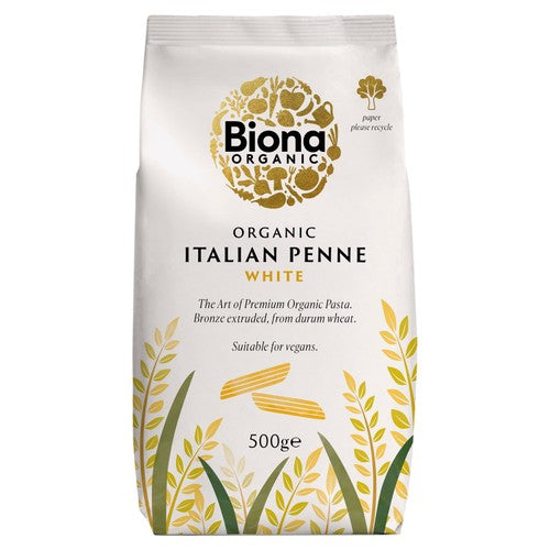Biona Organic White Penne Pasta 500g (Pack of 3)