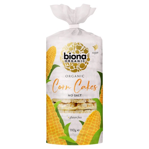 Biona Organic Corn Cakes No Salt 110g (Pack of 3)